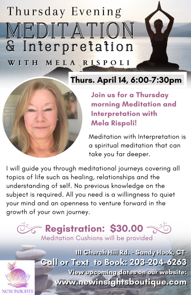 4-14 Mel evening meditation flyer